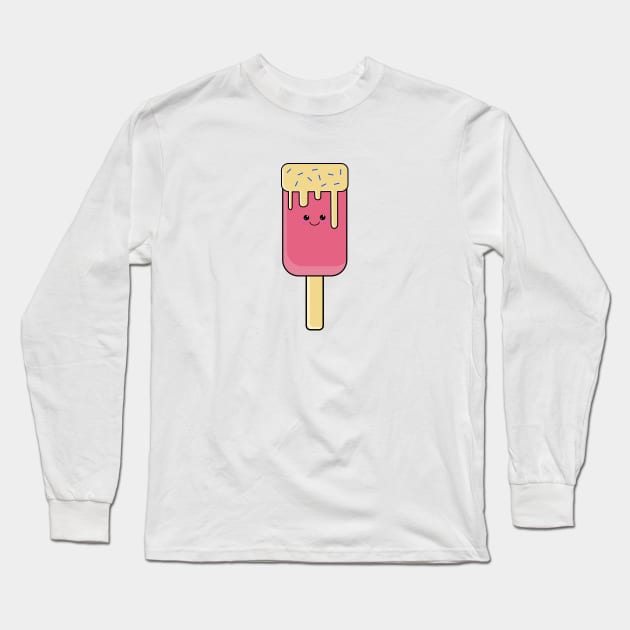 Cute Kawaii Paleta Ice Cream Long Sleeve T-Shirt by KawaiinDoodle